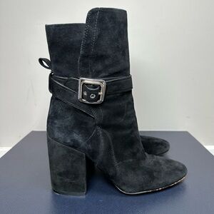 Vince Camuto Black Suede Heeled Boots